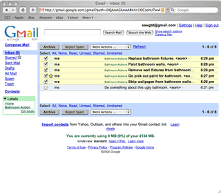 organize project actions